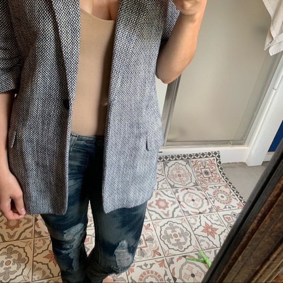 Elizabeth & James tweed longline 3/4 sleeve blazer - Picture 6 of 16